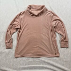 Calvin Klein Pink Pullover Sweatshirt Women’s XL Cozy Winter Athlesiure Comfort